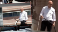 Dikkat çeken anlar! Mahmut Tanal elinde hortumla bekliyor