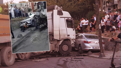 Sokak savaş alanına döndü! Freni boşalan kamyon dehşet saçtı!
