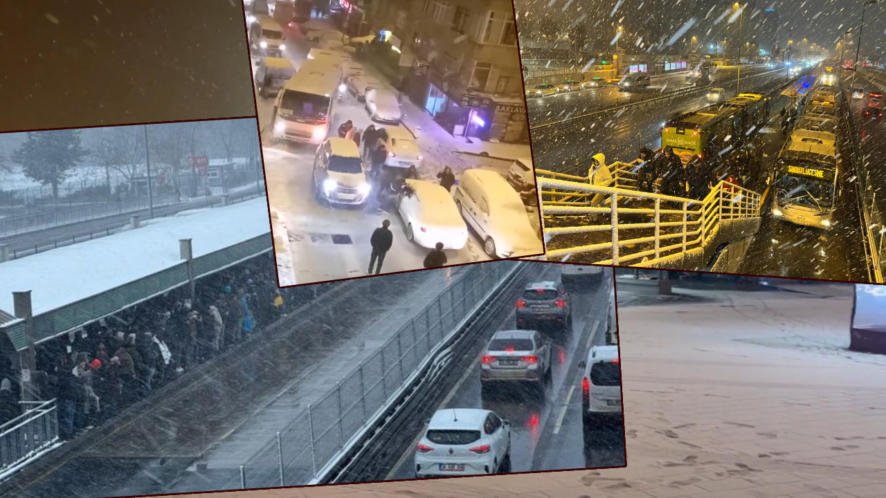 İstanbul'da kar esaret getirdi! AKOM saat vererek uyardı!