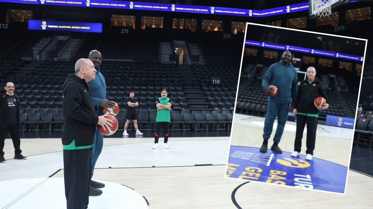 Cumhurbaşkanı Erdoğan NBA efsanesi O'Neal ile bir araya geldi