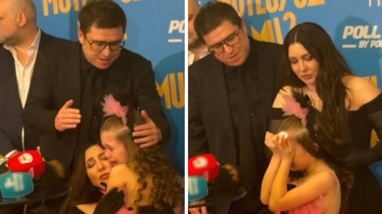 Film galasında duygu dolu anlar! Gözyaşlarını tutamadı