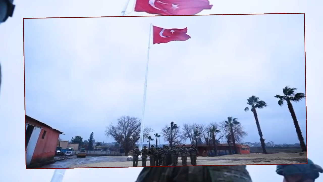 Hain saldırının olduğu yerde dev Türk bayrağı! Bölge hudut karakolu sınırları içerisine alındı