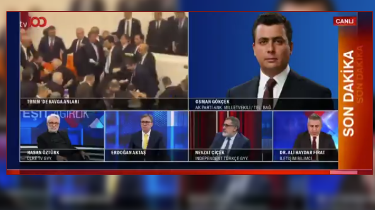 Osman Gökçek Meclis’teki kavgayı tv100’de anlattı: "En ufak pişmanlık duymuyorum"