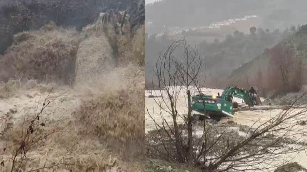 Sağanak yağmur hayatı felç etti! Bir kişi mahsur kaldı
