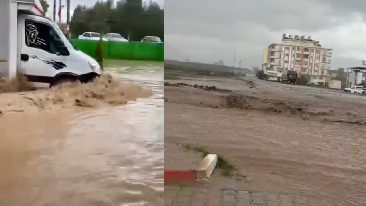Sağanak hayatı felç etti! Yollar göle döndü