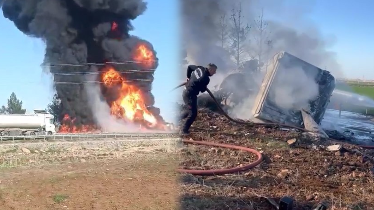 Yakıt yüklü TIR alev topuna döndü! 1 yaralı