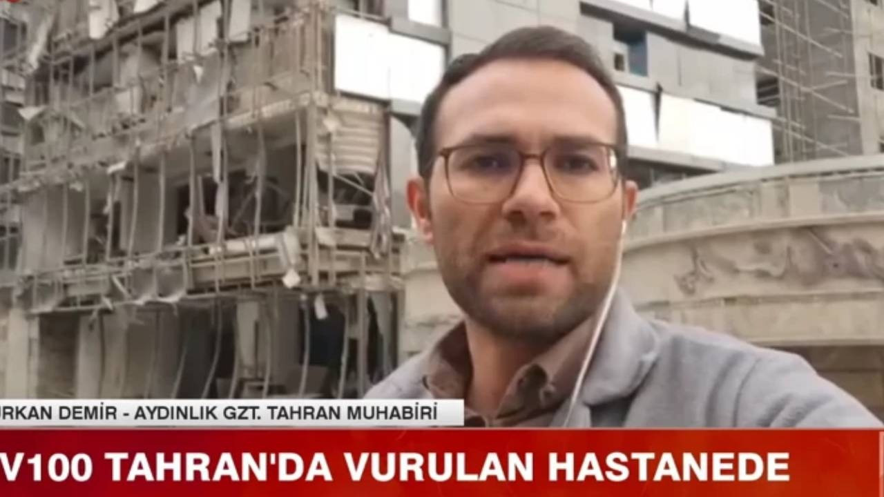 İsrail'den hastaneye hain saldırı! tv100 Tahran'da vurulan hastaneyi görüntüledi