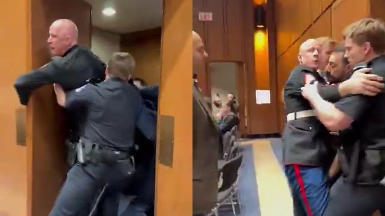 Polis, Kongre'de Trump'ı protesto eden eski askerin kolunu kırdı