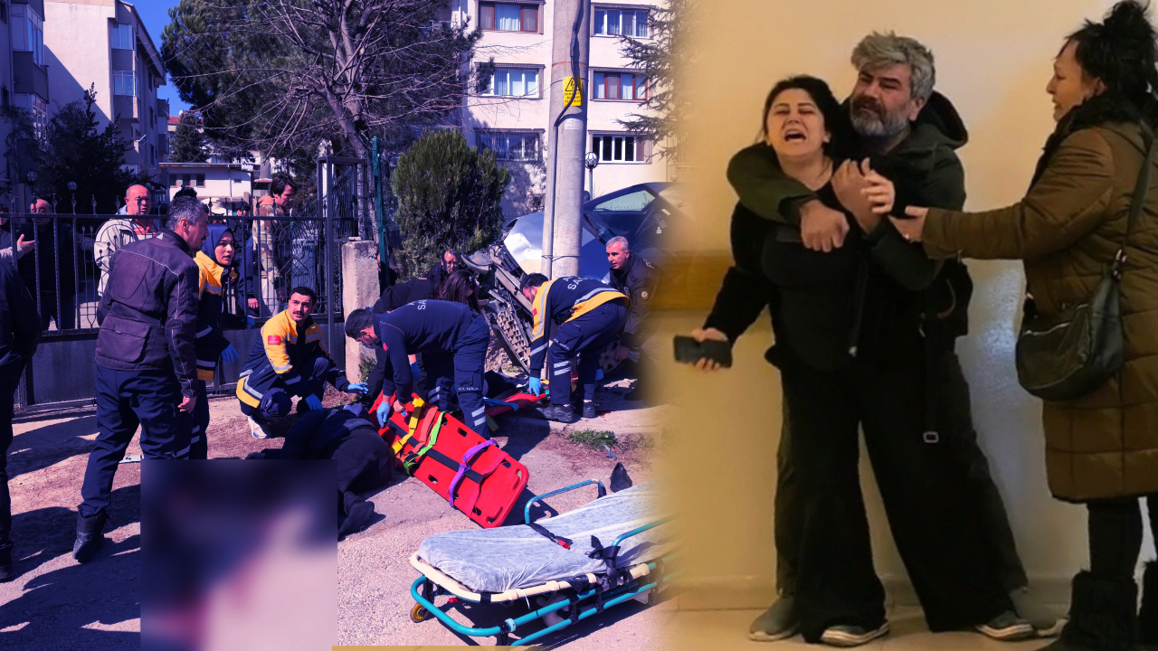 Unutulan el freni facia getirdi! Yürek yakan kazada otomobil, dede ve torunları ezdi