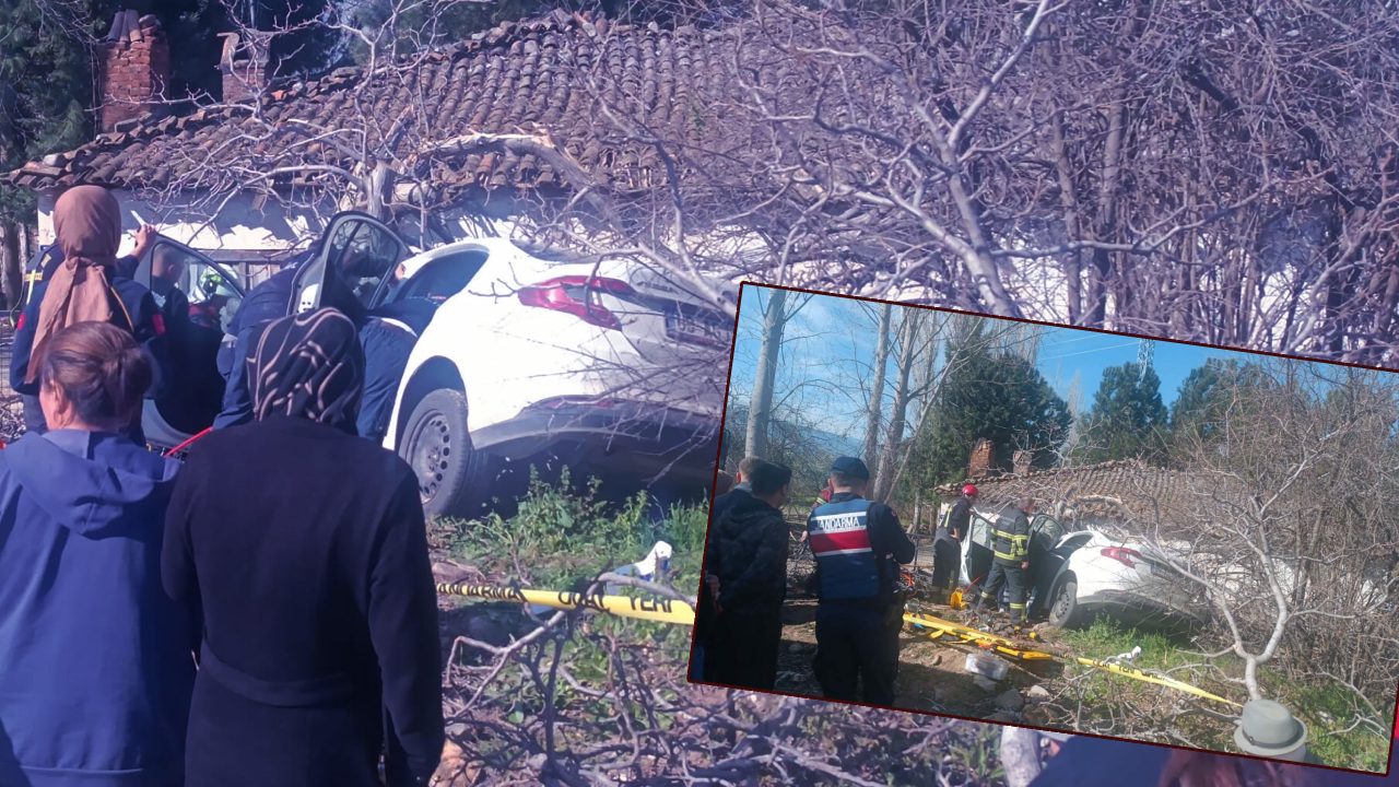 Korkunç kaza! Ölü ve yaralılar var: Otomobil ağaçlara çarparak durabildi