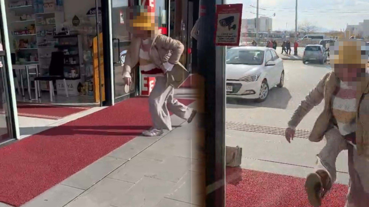 Eczanede dehşet saçtı! Gözü dönen kadın camlara taş attı, kapıyı tekmeledi