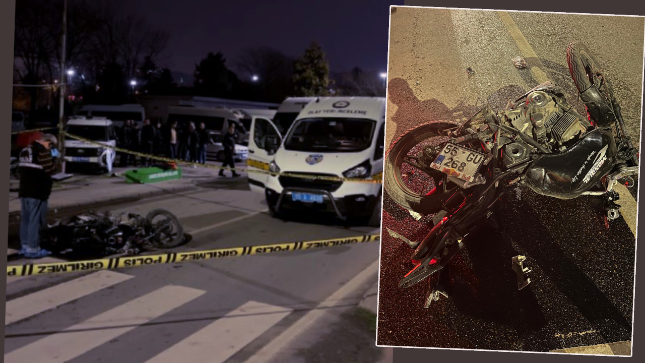 Feci kaza! Minibüs ile motosiklet birbirine girdi! Ölü ve yaralı var