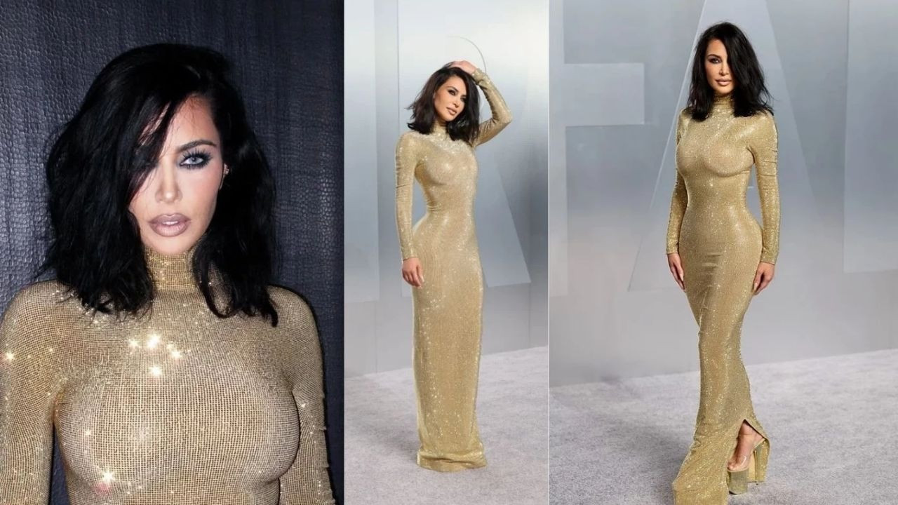 Kim Kardashin'ın iddialı Oscar stili geceye damga vurdu! Dev topukları olay oldu