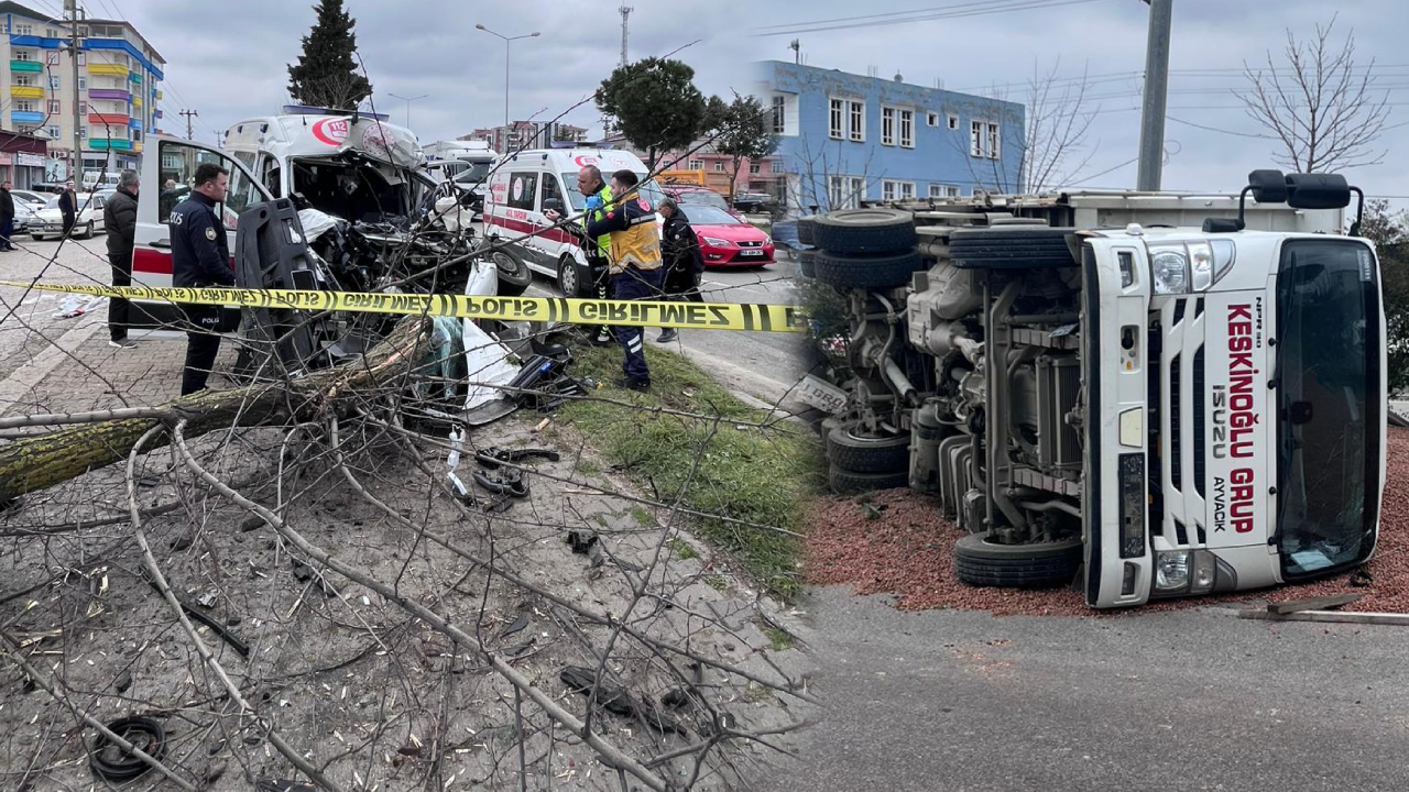 Korkunç kaza! Ambulans ile kamyon birbirine girdi: Ölü ve yaralı var