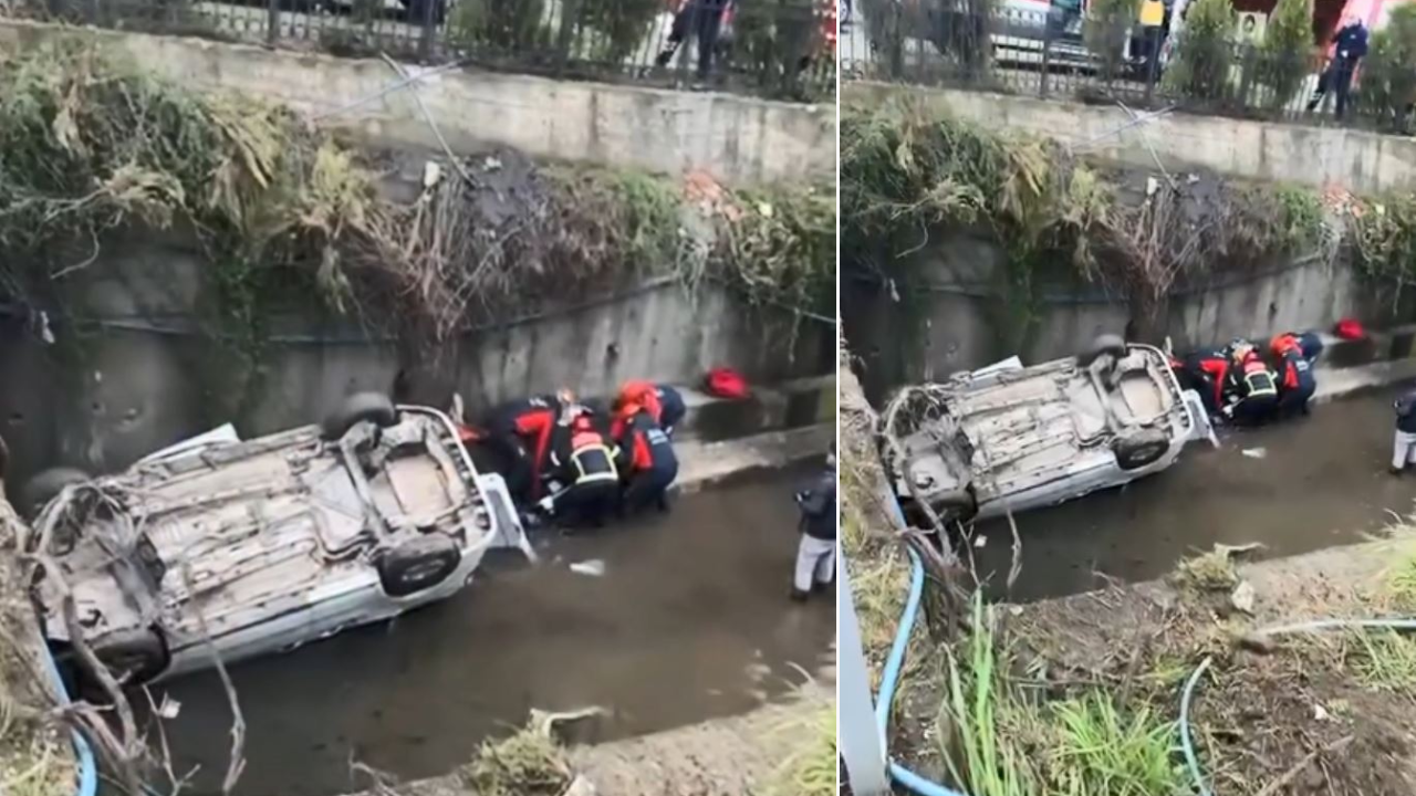 Korkunç kazada can pazarı! Hafif ticari araç dereye uçtu: Ölüler var