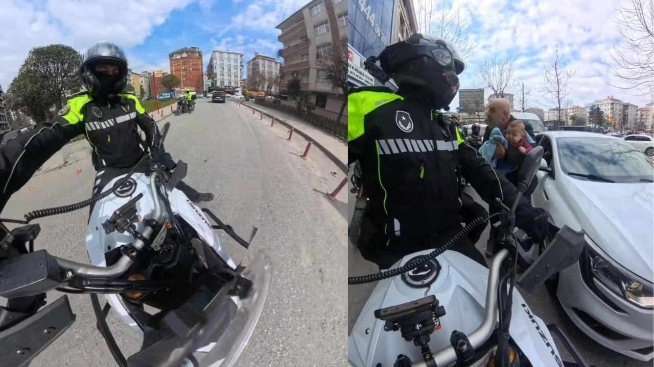 Zabıta ekipleri zamanla yarıştı! 3 aylık bebek hastaneye böyle yetiştirildi