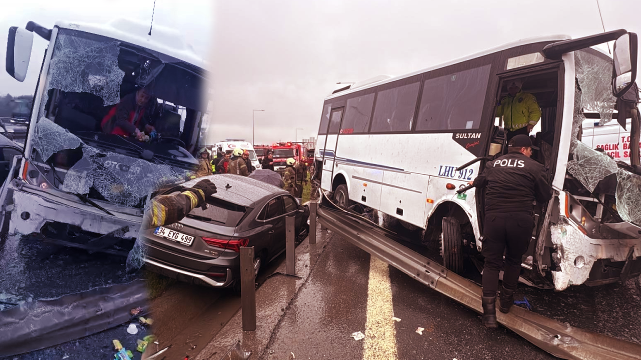 Katliam gibi kazada acı haber! Polis servisi kazaya karıştı! 1 polis şehit, 16 yaralı