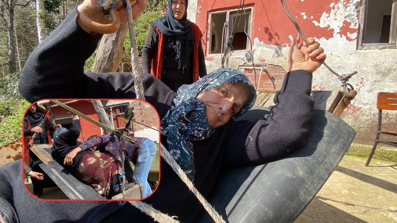 82 yaşında teleferikle tehlikeli yolculuk! Makbule teyzenin tek amacı evine ulaşabilmek