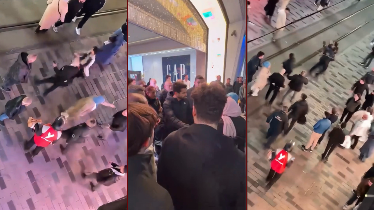 Taksim’de ortalığı birbirine kattılar! Yumruklu kavgadan yeğenini teyzesi kurtardı