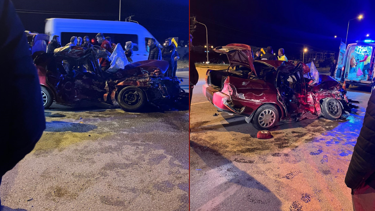 Minibüs ile otomobil çarpıştı! Feci kazada can verdi