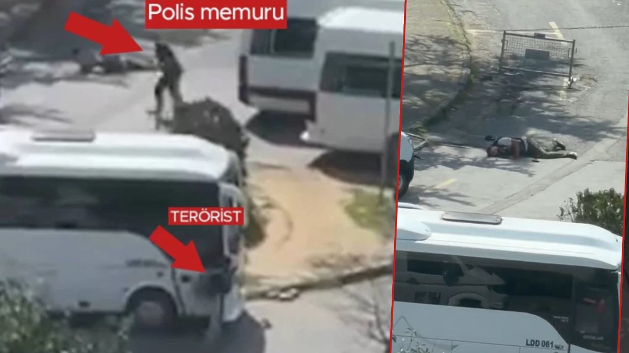 Konsolosluk önünde nefes kesen anlar dünya gündeminde! Kahraman polisimiz tek atışla işi bitirdi