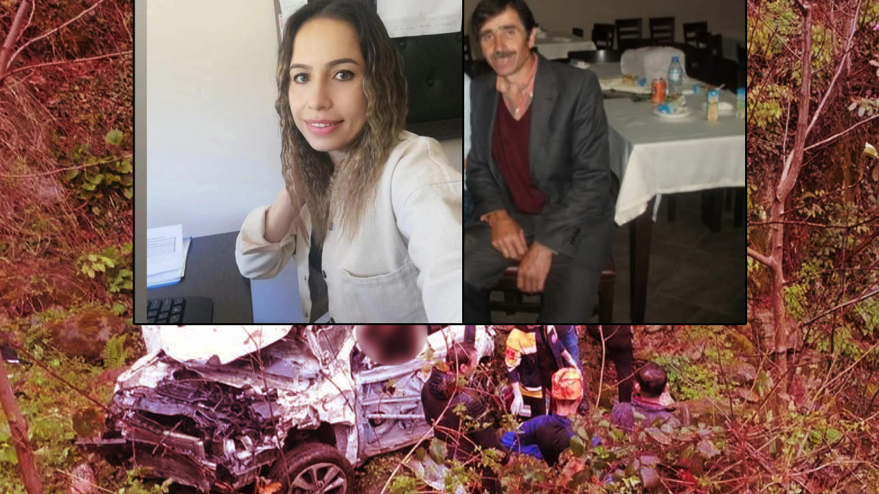 Feci kaza! Uçuruma yuvarlanan araçtaki baba ve kızı hayatını kaybetti