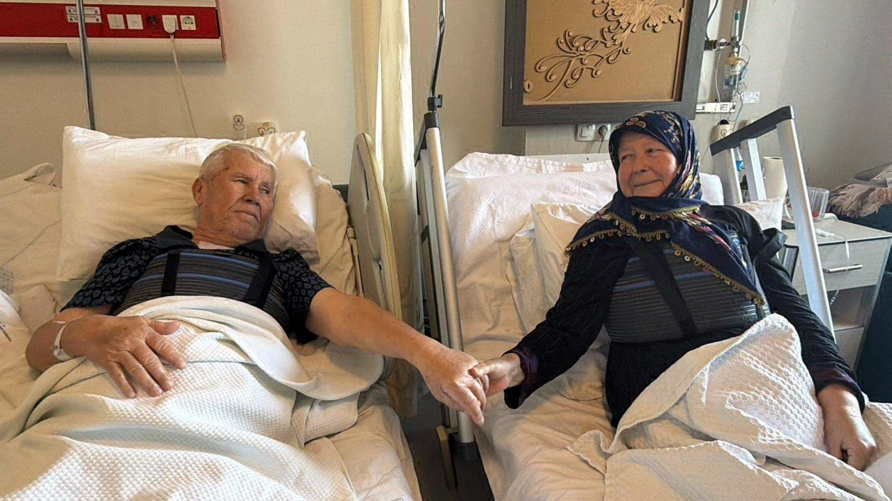 46’ncı evlilik yıl dönümlerinde hayata tutundular: Aynı gün baypas olup aynı odaya yattılar