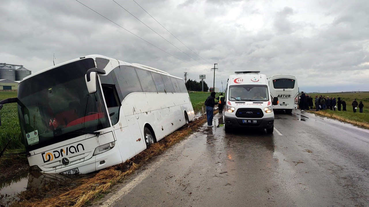 1 Mayıs yolculuğunda kaza: İşçi otobüsü su kanalın…