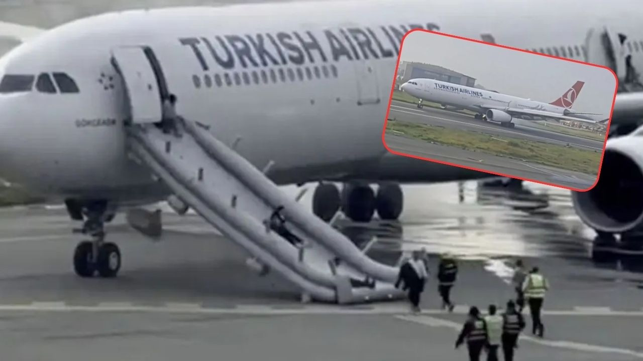 THY uçağında panik dolu anlar! Acil durum ilan edildi, yolcular tahliye oldu