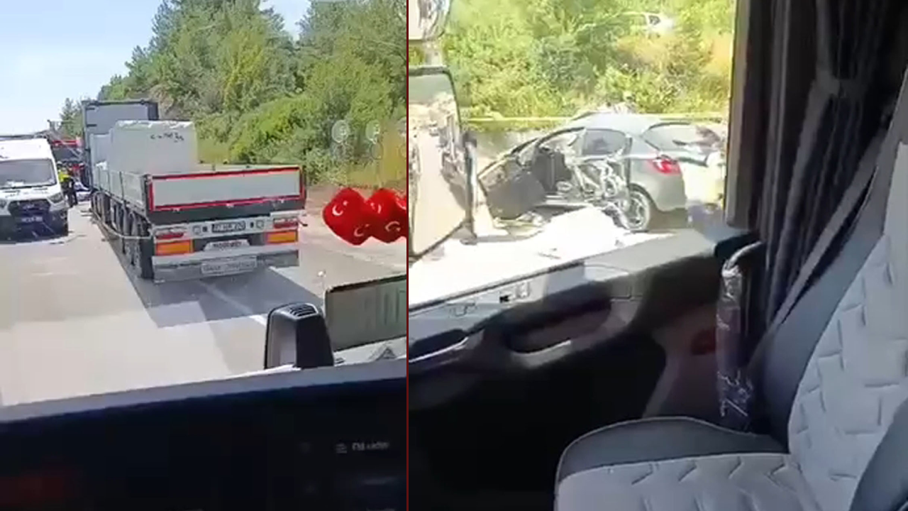 Feci kaza! TIR'la otomobil çarpıştı: Çiftten acı haber