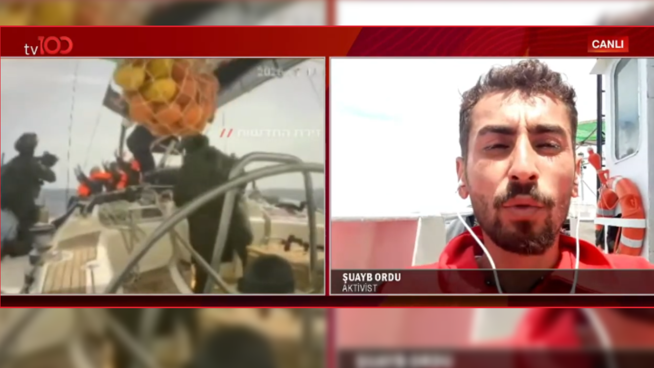 İsrail’den Sumud Filosu’na saldırı! Türk aktivist o anları tv100’e anlattı: Hitler bile bu seviye bir şey yapmamıştı