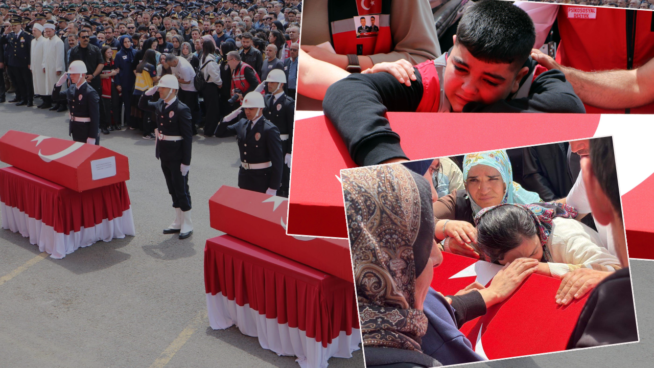 Cenazede yürek yakan anlar! Türkiye şehitlerine ve…
