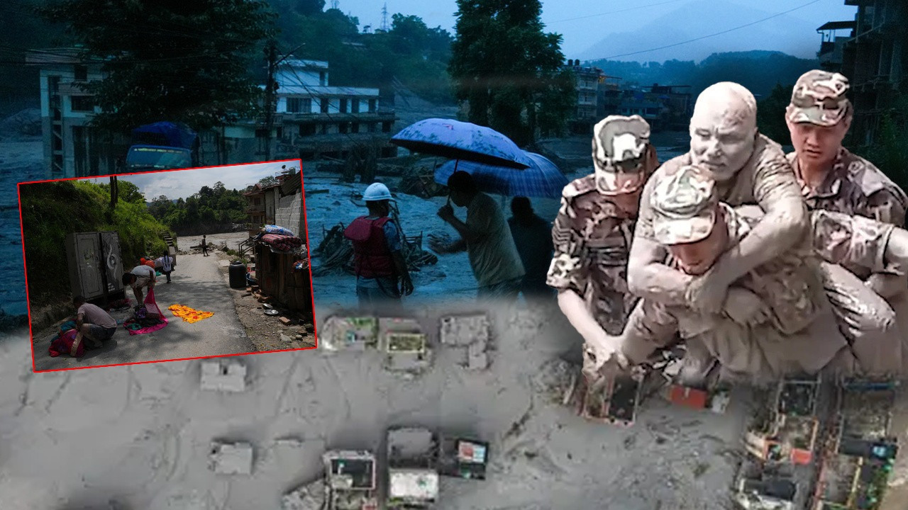 Nepal sel felaketiyle sarsılıyor! Bilançosu git gi…