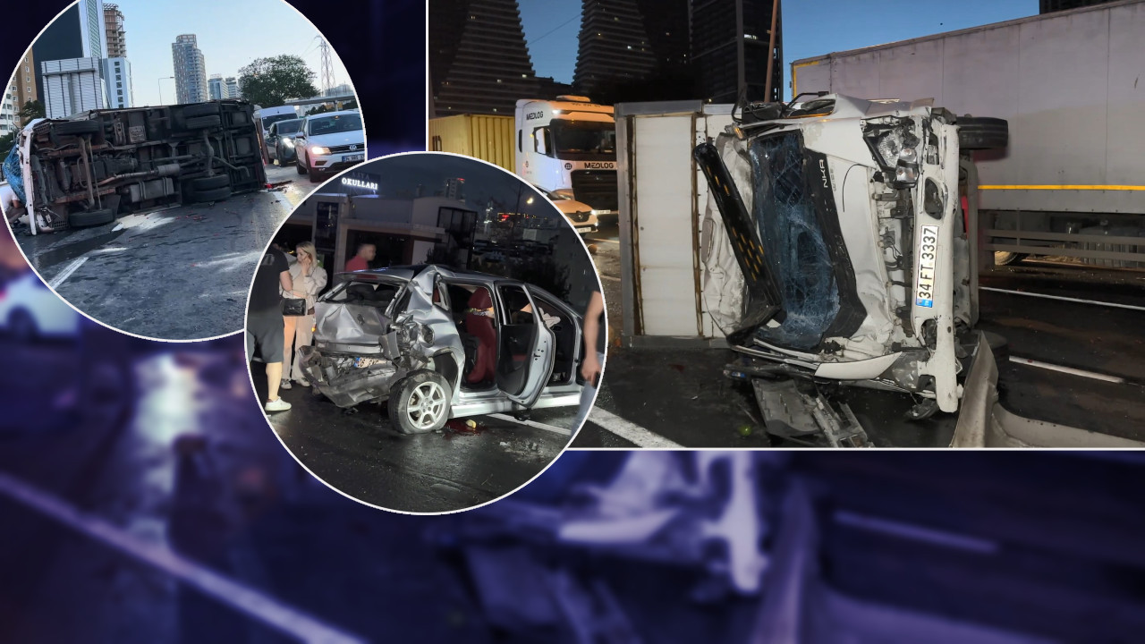 Esenyurt'ta 11 araç birbirine girdi! Ortalık savaş alanına döndü: Yaralılar var