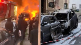 Beyoğlu’nda korku dolu anlar! Park halindeki araç alev aldı, 2,5 milyonluk cip hasar gördü