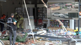 Pendik’te feci kaza! Hafriyat kamyonu eczaneye daldı: Yaralılar var