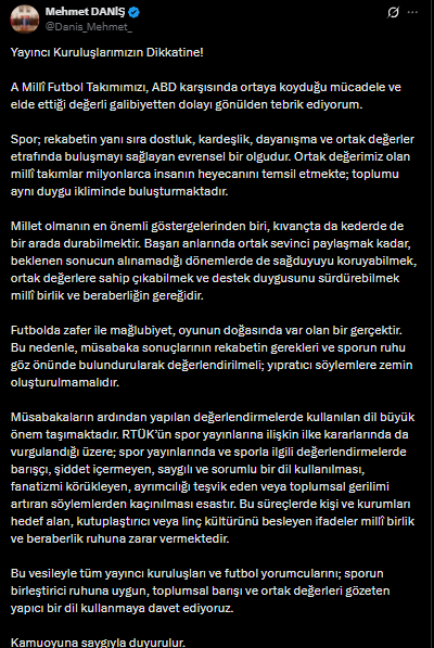 Yayıncılara milli takım uyarısı! “Toplumsal gerilimi artıran söylemlerden kaçınılması esastır” - Resim : 4