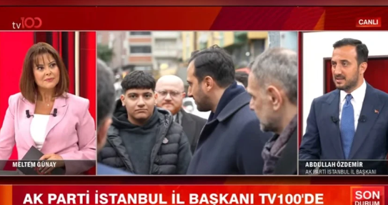 AK Parti İstanbul İl Başkanı Abdullah Özdemir'den tv100'de çarpıcı mesajlar! 