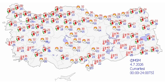 Meteoroloji’den uyarı! Kavurucu sıcakların ardından gök gürültülü sağanak geliyor! - Resim : 2