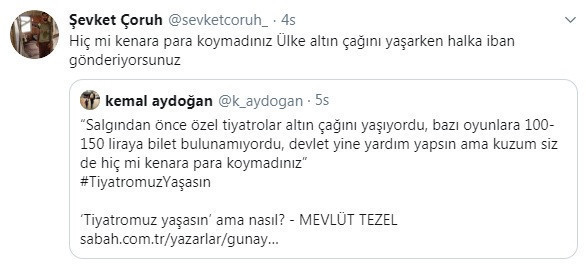 Şevket &Ccedil;oruh'tan Sabah yazarına IBAN'lı cevap