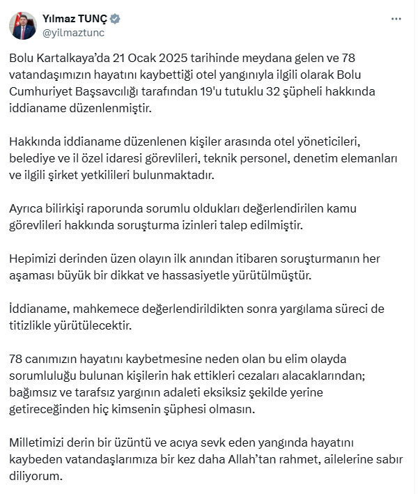 78 kişi yaşamını yitirmişti: Kartalkaya'daki otel yangınında istenen cezalar belli oldu. 13 kişinin 1998'er yıl hapsi istendi - Resim : 2