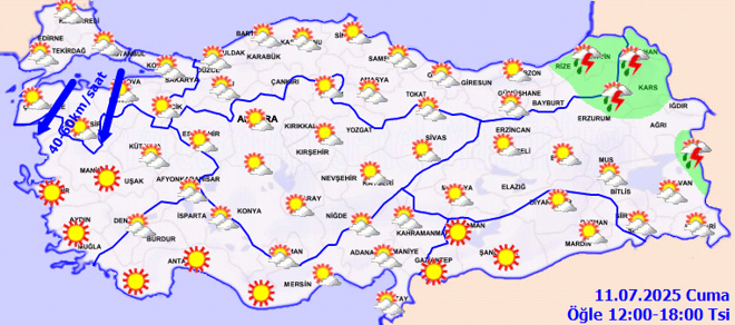 Meteoroloji'den sağanak ve fırtına uyarısı! Marmara i&ccedil;in saat verdi