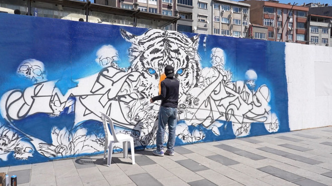 Şehrin duvarları sanatla buluştu! Sokak Stili Graffiti Festivali Gaziosmanpaşa&rsquo;da ger&ccedil;ekleşti - Resim : 11