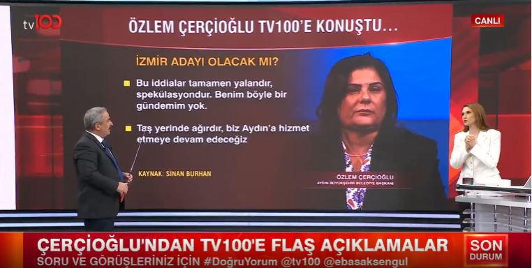 Özlem Çerçioğlu'ndan "İzmir'de adaylık" iddiasına net yanıt! tv100'e özel açıkladı