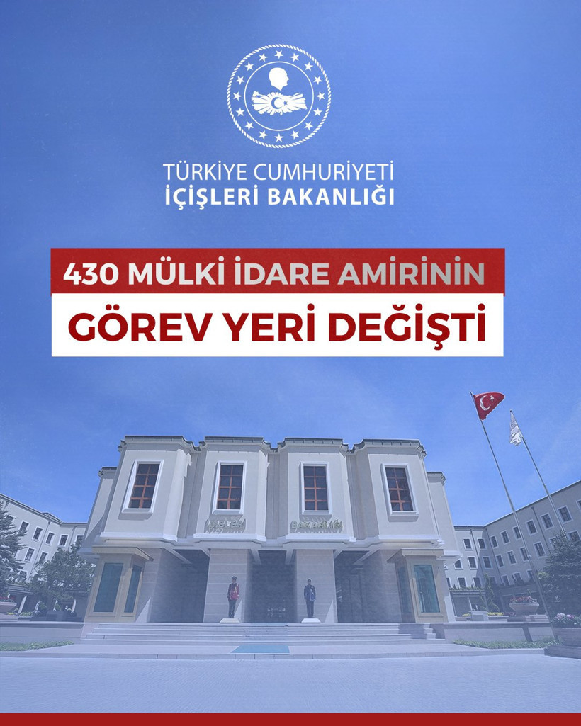 Resmi Gazete’de yayımlandı! 430 mülki idare amirinin görev yeri değişti