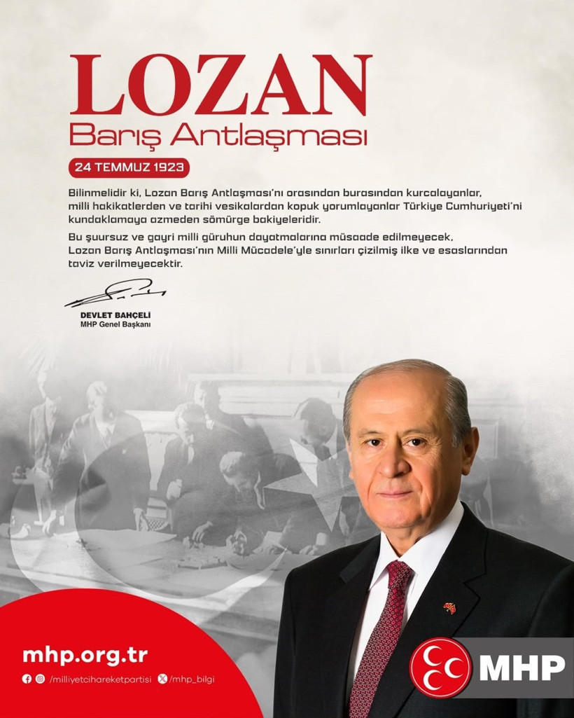 Devlet Bahçeli'den Lozan ve Ayasofya mesajı!