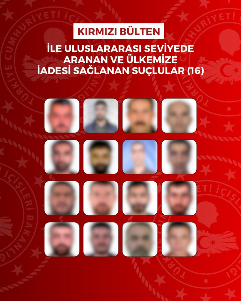 60 suçlu yakalanarak Türkiye'ye iade edildi! Kırmızı ve ulusal bültenle aranıyorlardı