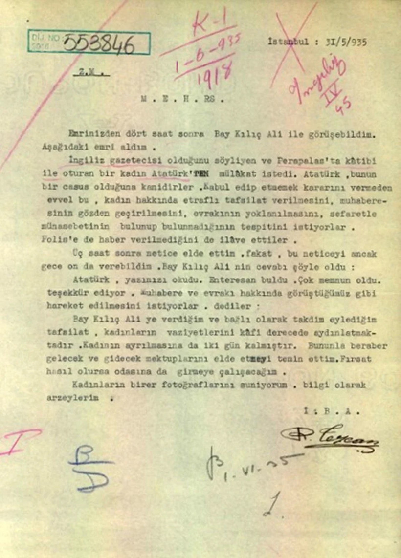 MİT, Atatürk'ün isteğiyle hazırlanan raporu paylaştı! İngiliz gazeteci didik didik araştırılmış