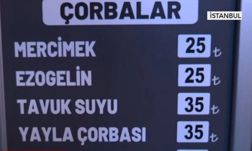 Fiyatlar 2018&rsquo;den kalma değil! Mercimek &ccedil;orbası 25 TL&rsquo;den satılıyor
