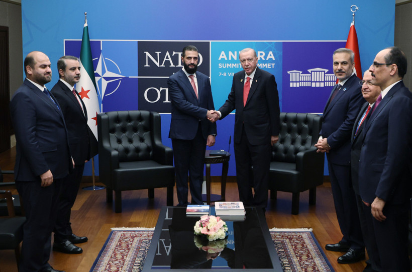 Cumhurbaşkanı Erdoğan, Şara ile görüştü